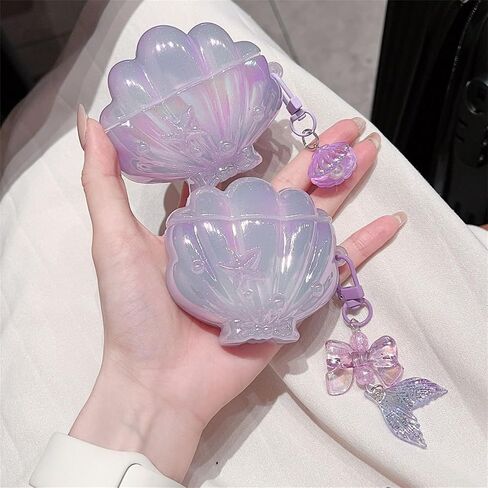 for Airpod Pro 3 Case Cute,Girly Boys Exquisite 3D Seashell Creative Cartoon Design,Kawaii Silicone Soft Shell Earphone Cover for AirPods Pro 3rd Generation (C) in Saudi Arabia