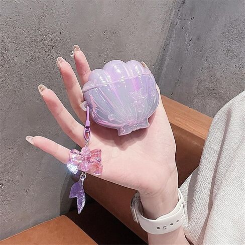 for Airpod Pro 3 Case Cute,Girly Boys Exquisite 3D Seashell Creative Cartoon Design,Kawaii Silicone Soft Shell Earphone Cover for AirPods Pro 3rd Generation (C) in Saudi Arabia
