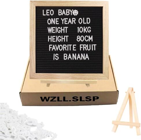 Felt Letter Message Board 340 Letters,Letter Board Sign With Stand, 10X10 Inch for Baby & Pregnancy Announcement Sign,for Party Home Decor in Saudi Arabia