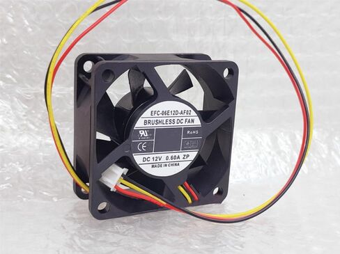 EFC-06E12D-AF02 60X60X25MM 6CM 12V 0.60A 3-Wire Cooling Fan in Kuwait