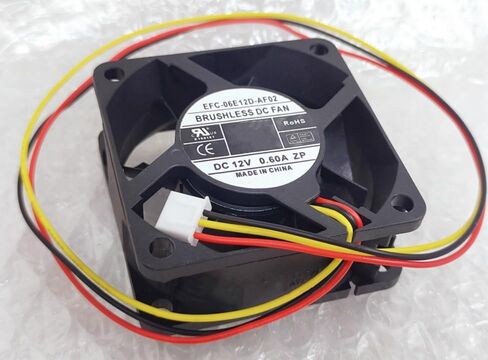 EFC-06E12D-AF02 60X60X25MM 6CM 12V 0.60A 3-Wire Cooling Fan in Kuwait