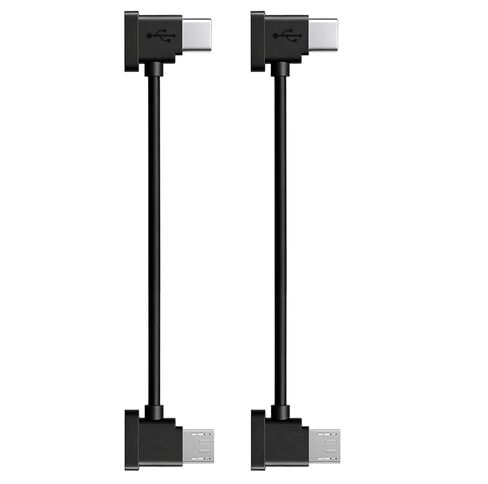 2 Pack Micro USB to USB-C 1ft/30cm Data Cable for DJI Spark/Mavic Pro/Mavic Mini 1st & SE/Mavic 2 Series/Mavic Air 1st Drone Controller iPhone 17/16/16e/15 Pro Max (Micro USB to Type C) in Kuwait