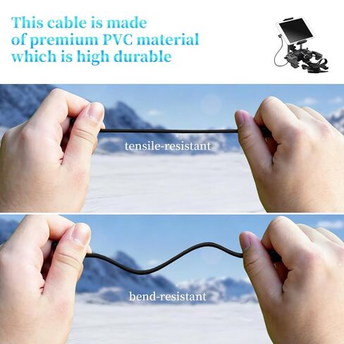 2 Pack Micro USB to USB-C 1ft/30cm Data Cable for DJI Spark/Mavic Pro/Mavic Mini 1st & SE/Mavic 2 Series/Mavic Air 1st Drone Controller iPhone 17/16/16e/15 Pro Max (Micro USB to Type C) in Kuwait