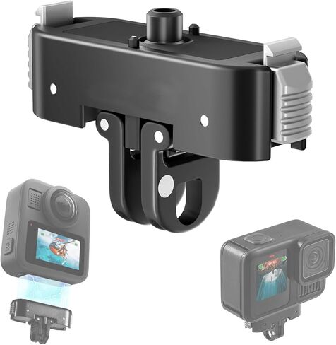 Magnetic Quick Release Adapter Mount for DJI Osmo Action 5 Pro Accessories, Aluminum Alloy Folding 2-Prong Expansion Bracket with 1/4" Threaded Snap-On Metal Base Holder for DJI Osmo 360/Action 4/3 in Kuwait
