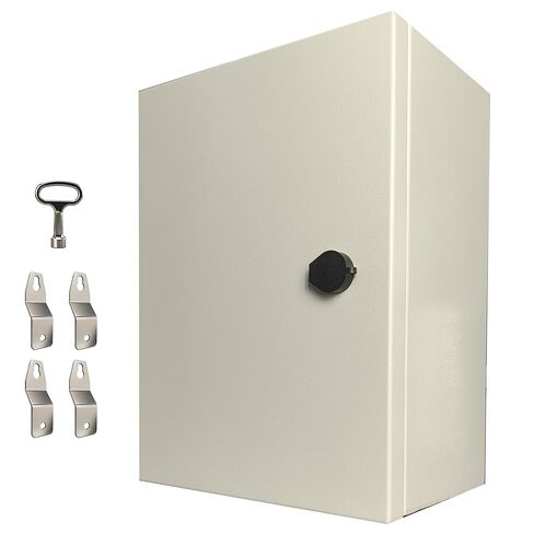 صندوق الضميمة الكهربائية 16x12x8 NEMA 4 الضميمة الخارجية، IP66 مقاوم للماء والغبار صندوق وصلات مفصلي من الفولاذ الكربوني المدلفن على البارد للاستخدام الداخلي والخارجي in Kuwait