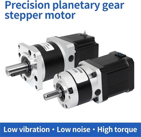 DC 24V 42mm Nema 17 Precision Planetary Gear Box Reducer Electronic Starter Stepper Geared Stepping Motors with Gearbox(Reduction Ratio 25,Driver-UM244(Pulse)) in Kuwait