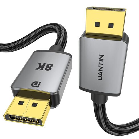 UANTIN 8K DisplayPort Cable 1.4, VESA Certified 3FT High-Speed Braided DP Cord [8K@60Hz, 4K@144Hz, 2K@240Hz] 32.4Gbps/HDR/HBR3/FreeSync/G-Sync, Display Port Cable for Gaming Monitor in Kuwait