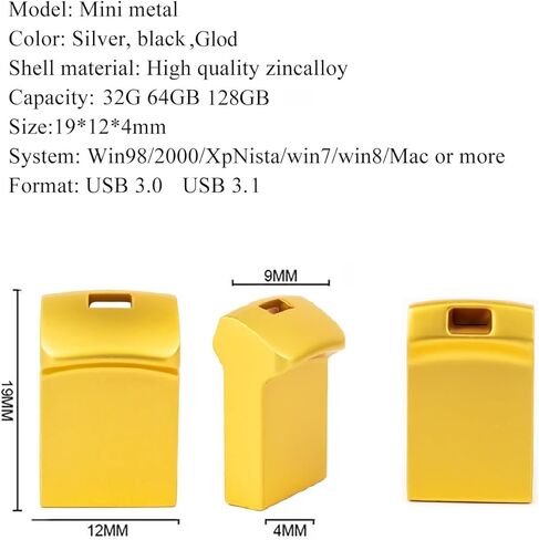 Bulk 20 Pack 32gb Super mini USB Flash Drives 3.0 Customized Ultra Thumb Drives USB Memory Stick Jump Drive pendrive USB Storage (Gold - 20 Pack, 32GB USB3.0) in Kuwait