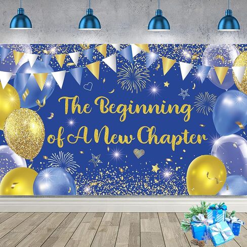 Blue Gold Congratulations We are So Proud of You Backdrop Banner Photography Background Hanging Party Supplies for Graduation Party Decorations Class of 2026 72.8 * 43.3in in Kuwait