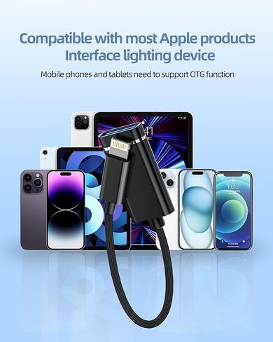 محول Lightning USB لجهاز iPhone 14 13 OTG 3.0 كابل نقل بيانات الكاميرا مقبس توصيل USB-A لوحة مفاتيح USB عصا قارئ بطاقة موصل الكمبيوتر المحمول متعدد المنافذ كابل نقل L-USB in Kuwait