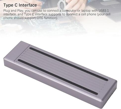 حاوية SSD من النوع C M.2 NVMe PCIe NGFF USB3.1 Gen2 10 جيجابت في الثانية، حاوية SSD محمولة مع RGB s، متوافقة مع 2230 2242 2260 2280 للكمبيوتر المحمول والتلفزيون in Kuwait