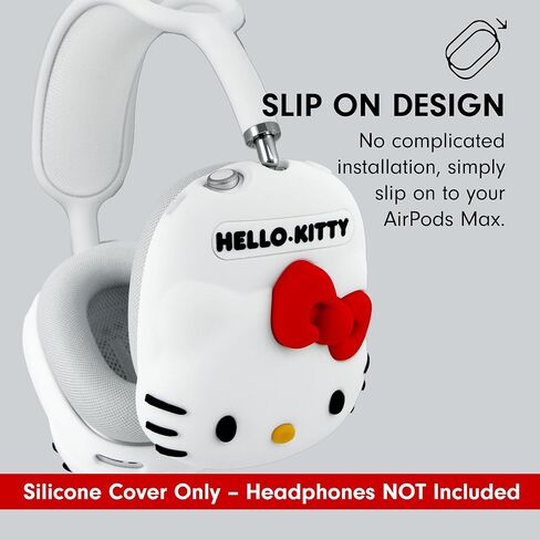 غطاء سماعات الرأس Sonix x Sanrio Airpods Max (سيليكون Hello Kitty) + غطاء عصابة رأس لـ AirPods Max (Hello Kitty White - أذن قطة من السيليكون) in Kuwait