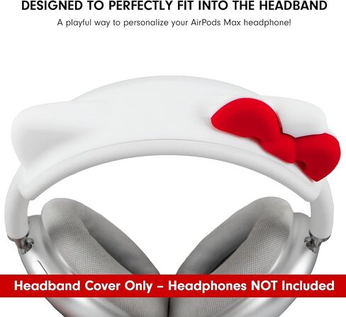 غطاء سماعات الرأس Sonix x Sanrio Airpods Max (سيليكون Hello Kitty) + غطاء عصابة رأس لـ AirPods Max (Hello Kitty White - أذن قطة من السيليكون) in Kuwait