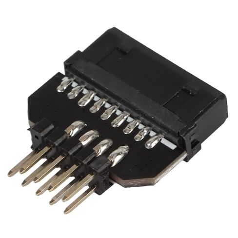 محول فاصل اللوحة الأم USB USB 2.0 9P إلى 3.0 19P، ناقل حركة 480 ميجابت في الثانية، قابس أنثى بلاستيكي أسود لتوسيع شريط إضاءة مروحة المضيف in Kuwait