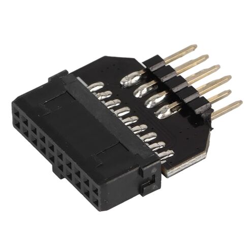 محول فاصل اللوحة الأم USB USB 2.0 9P إلى 3.0 19P، ناقل حركة 480 ميجابت في الثانية، قابس أنثى بلاستيكي أسود لتوسيع شريط إضاءة مروحة المضيف in Kuwait