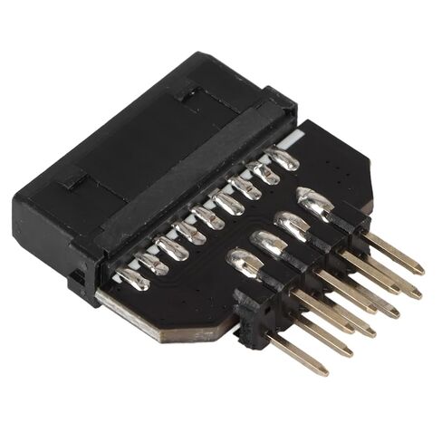 محول فاصل اللوحة الأم USB USB 2.0 9P إلى 3.0 19P، ناقل حركة 480 ميجابت في الثانية، قابس أنثى بلاستيكي أسود لتوسيع شريط إضاءة مروحة المضيف in Kuwait