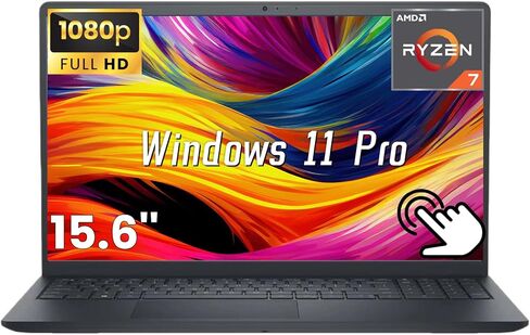 كمبيوتر محمول Dell 15 بشاشة تعمل باللمس للأعمال، 16 جيجابايت DDR4، 512 جيجابايت SSD AMD Ryzen 7 7730U (8 نواة)، شاشة FHD مقاس 15.6 بوصة، بلوتوث 5، كاميرا ويب عالية الدقة، Windows 11 (متجدد) in Kuwait