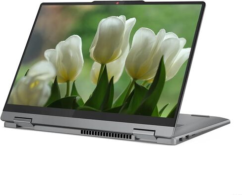Lenovo Ideapad 5 14 بوصة 2 في 1 WUXGA كمبيوتر محمول بشاشة تعمل باللمس، 8 النواة AMD Ryzen 7 8845HS، ذاكرة وصول عشوائي LPDDR5 سعة 16 جيجابايت، 1 تيرابايت SSD، بصمة الإصبع، لوحة مفاتيح بإضاءة خلفية، قلم ستايلس، ويندوز 11 هوم، لونا جراي، حامل كمبيوتر محمول ق in Kuwait