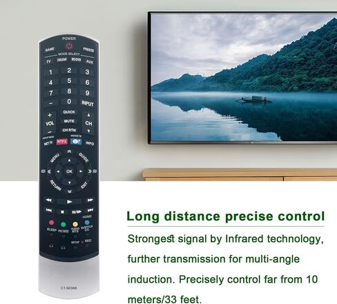 ALLIMITY CT-90366 Replaced Remote Control Compatible with Toshiba LCD LED TV 42SL417U 4SL415 40S51U 55SL417U 24SL415UM 24SL415U 32SL415 46SL417 42SL417 46SL417U 32SL415Y in Kuwait