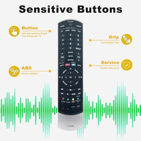 ALLIMITY CT-90366 Replaced Remote Control Compatible with Toshiba LCD LED TV 42SL417U 4SL415 40S51U 55SL417U 24SL415UM 24SL415U 32SL415 46SL417 42SL417 46SL417U 32SL415Y in Kuwait