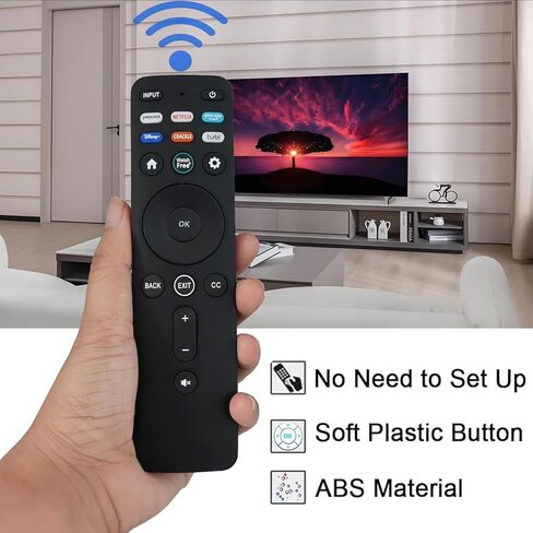 XRT260 IR بديل للتحكم عن بعد لتلفزيون VIZIO الذكي V435-J01 V505-J09 V555-J01 V655-J09 V705-J03 V755-J04 V585-J01 V705X-J03 V756X-J03 M43Q6-J04 M50Q6-J01 M50Q7-J01 M55Q6-J01 (بدون صوت) in Kuwait