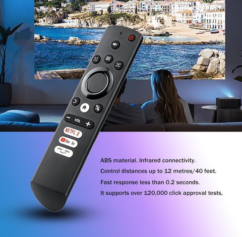 Universal Replacement Remote Control for AURZEN Boom 3 Mini Smart Projector, for ELEPHAS W1K for NexiGo PJ30 for GooDee AC321 YG600 for VEGOOS YG381 4K Smart Projector in Kuwait