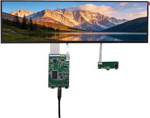شاشة شريطية تعمل باللمس 14.5 بوصة 2.5K، شاشة LCD محمولة 2560×720 IPS مع لمسة 10 نقاط، معدل تحديث 60 هرتز، لوحة غطاء مغلفة بالكامل، عملية غلاف من سبائك الألومنيوم باستخدام الحاسب الآلي (غلاف معدني) in Kuwait