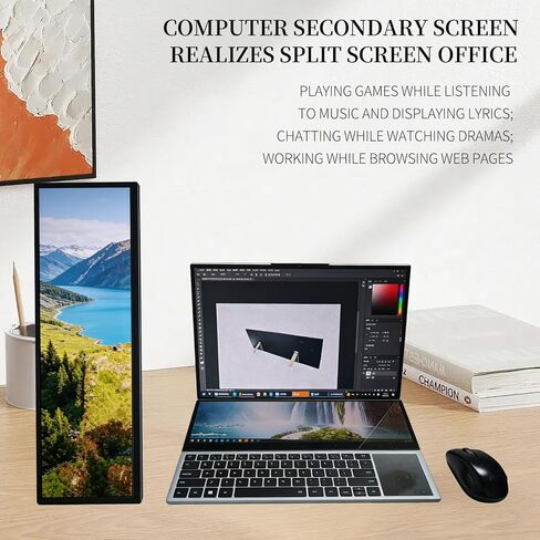 14.5 Inch 2.5K Touchscreen Bar Monitor, 2560×720 IPS Portable LCD Screen with 10-Point Touch, 60Hz Refresh Rate, Fully Laminated Cover Plate, CNC Aluminum Alloy Shell Process (Metal casing) in Saudi Arabia
