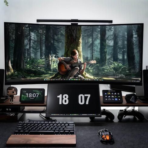 Kado Gaming Office Ultrawide Portable Setup - 34" 21:9 Curved 1500R 3440x1440 165Hz 1ms Computer Monitor, 15.6" 1920x1080 IPS Portable, Gaming Office AMD FreeSync Premium, VESA Mount Built-in Speakers in Kuwait
