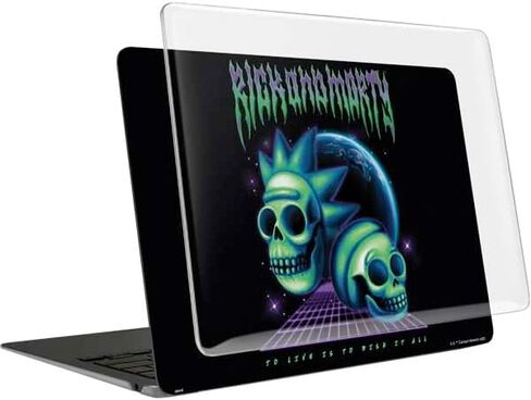 حقيبة كمبيوتر محمول Skinit Plus متوافقة مع جهاز MacBook Air 15in (2023) - تصميم جماجم ريك ومورتي نيون للبالغين مرخص رسميًا in Saudi Arabia