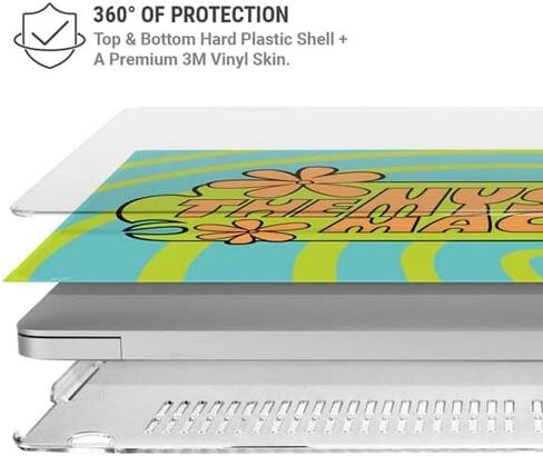 Skinit Laptop Case Plus Skin Compatible with MacBook Air 15in (2023) - Officially Licensed Scooby Doo The Mystery Machine Design in Kuwait