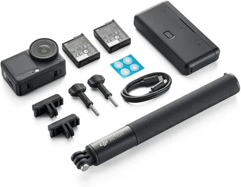 مجموعة DJI Osmo Action 6 Adventure Combo، 4K120 إطارًا في الثانية، مستشعر 1/1.1 بوصة، f/2-f/4، حزمة بطارية 4 ساعات مع غطاء سيليكون Deco Gear Action Kit + بطاقة ذاكرة Sandisk 128 جيجابايت + حزمة حماية معززة لمدة عام من CPS in Kuwait