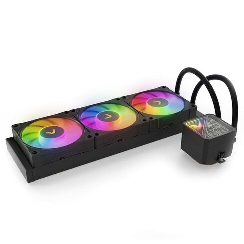 Valkyrie V360 Lite 360mm AIO CPU Liquid Cooler 3120mm ARGB PWM Fans 300W TDP مضخة PWM عالية السرعة تصل إلى 2800 دورة في الدقيقة AMD AM5، AM4 Intel LGA 1851، 1700، 1200/1151 متوافقة مع المزامنة جاهزة | أسود in Kuwait