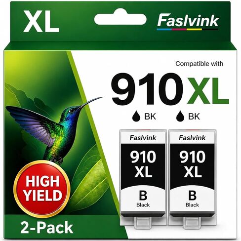 خراطيش حبر 910XL 910 لطابعات HP 2 سوداء متوافقة مع حزمة كومبو خراطيش حبر HP 910XL تعمل مع HP OfficeJet Pro 8025 8035 8020 8022 8028 in Kuwait