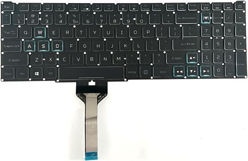 Replacement Laptop Black with RGB Backlit US Layout Keyboard for Acer Nitro 5 AN515-45 AN515-54 AN515-55 AN515-57 AN515-58 AN517-51, Predator Helios 300 PH315-52 PH315-53 PH317-53 Series in Kuwait