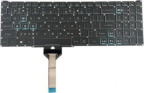 Replacement Laptop Black with RGB Backlit US Layout Keyboard for Acer Nitro 5 AN515-45 AN515-54 AN515-55 AN515-57 AN515-58 AN517-51, Predator Helios 300 PH315-52 PH315-53 PH317-53 Series in Kuwait