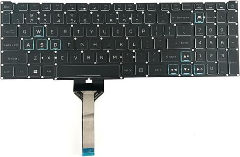 Replacement Laptop Black with RGB Backlit US Layout Keyboard for Acer Nitro 5 AN515-45 AN515-54 AN515-55 AN515-57 AN515-58 AN517-51, Predator Helios 300 PH315-52 PH315-53 PH317-53 Series in Kuwait