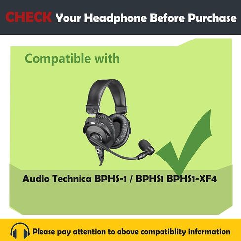 BPHS1-XF4 Earpads Cushion Replacement for Audio Technica BPHS1 BPHS1-XF4 Headsets BPHS1 Ear Pads Cushion/Covers with Protein Leather in Kuwait