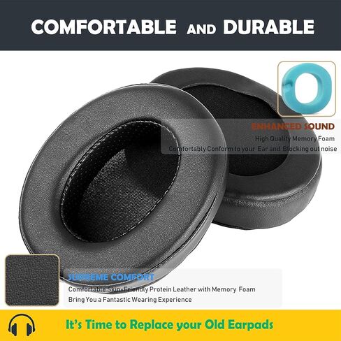 BPHS1-XF4 Earpads Cushion Replacement for Audio Technica BPHS1 BPHS1-XF4 Headsets BPHS1 Ear Pads Cushion/Covers with Protein Leather in Kuwait