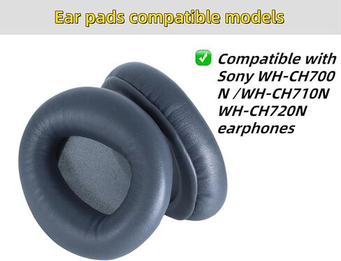 Replacement Ear Pads Compatible with Sony WH-CH700N WH-CH710N WH-CH720N, Breathable Protein Leather Memory Foam Earcups, Comfortable Headphone Cushion Repair Parts (Titanium Color) in Kuwait