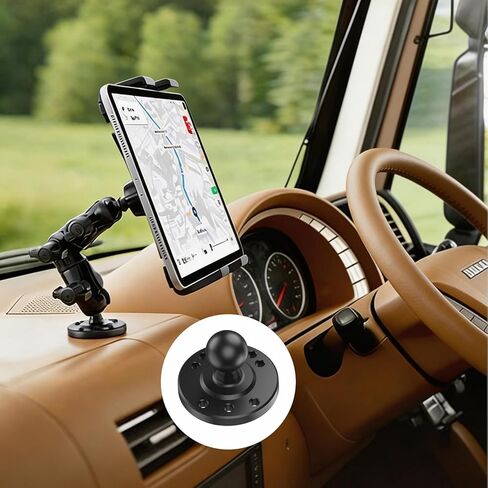 OHLPRO 1 inch Ball Mount Base with 7-Hole AMPS Round Plate Mounting Adapter Compatible with RAM Mounts B Size Double Socket Arm and Devices Compatible with 1" Ball in Kuwait