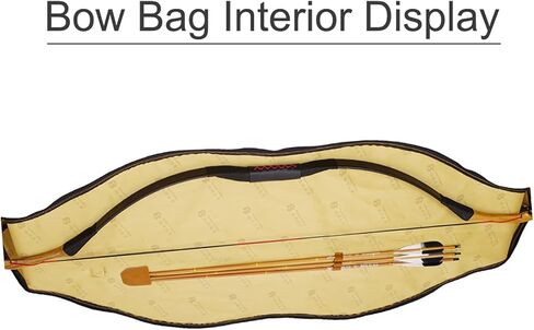 Archery Bow Bag 60 Inch Traditional Recurve Bow Case Leather Bow Storage Bag for Longbow Horse Bow in Saudi Arabia