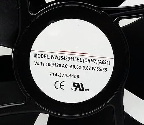 WW25489115BL(ORM7)(A691) تيار متردد 100/120 فولت 0.62/0.67 أمبير 254 × 254 × 89 ملم مروحة تبريد بسلكين in Kuwait