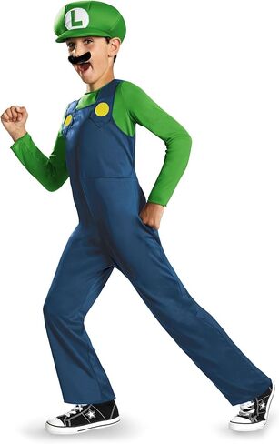 Nintendo Super Mario Brothers Luigi Classic Boys Costume, Large/10-12 in Saudi Arabia