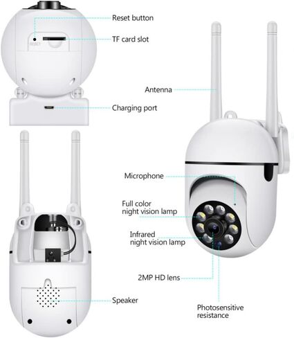 Light Bulb Security Camera，Wi-Fi Outdoor Surveillance Camera with Smart Detection, Colour Night Vision, Two-Way Audio in Kuwait
