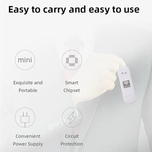 نقطة اتصال متنقلة WiFi 6، راوتر لاسلكي محمول 4G، راوتر واجهة USB مع توافق النطاق العالمي، مثالي للمنزل والمكتب والسفر والاستخدام الخارجي in Kuwait