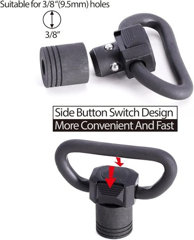QDM Heavy Duty Quick-Disconnect Sling Swivel, Black in Kuwait