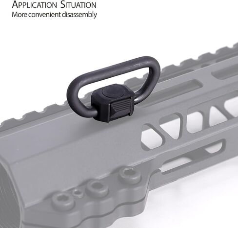 QDM Heavy Duty Quick-Disconnect Sling Swivel, Black in Kuwait