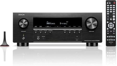 Denon AVR-S980H 7.2-Channel Receiver, Built in Bluetooth and Wi-Fi Plus HEOS Multi-Room Streaming, Dolby Atmos & DTS:X. 90 WPC, 8K/60Hz & 4K/120Hz Video Support, HDMI eARC, Amplifier for Home Audio in Kuwait