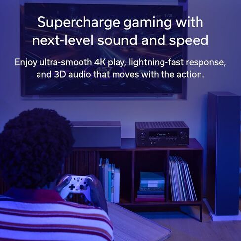 Denon AVR-S980H 7.2-Channel Receiver, Built in Bluetooth and Wi-Fi Plus HEOS Multi-Room Streaming, Dolby Atmos & DTS:X. 90 WPC, 8K/60Hz & 4K/120Hz Video Support, HDMI eARC, Amplifier for Home Audio in Kuwait
